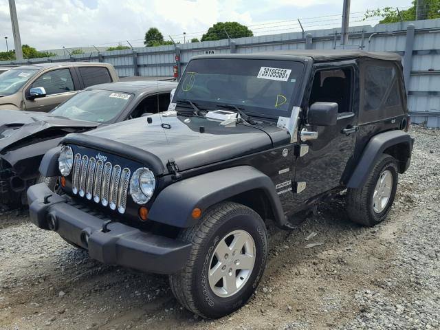 1C4AJWAG2CL178706 - 2012 JEEP WRANGLER S BLACK photo 2