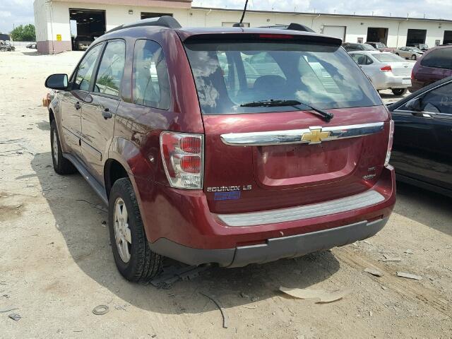 2CNDL23F976103127 - 2007 CHEVROLET EQUINOX RED photo 3