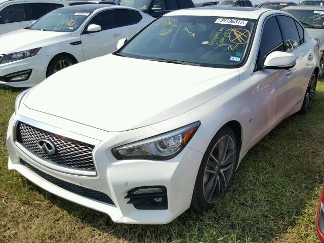 JN1BV7AP7FM347988 - 2015 INFINITI Q50 WHITE photo 2