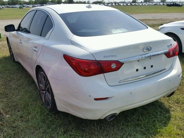 JN1BV7AP7FM347988 - 2015 INFINITI Q50 WHITE photo 3