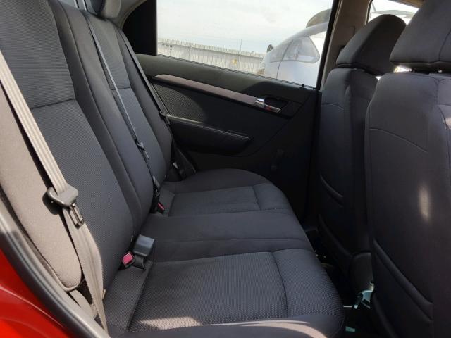 KL1TD56E39B640715 - 2009 CHEVROLET AVEO LS RED photo 6