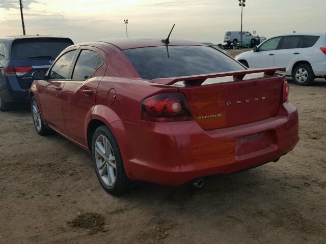 1C3CDZAG1DN688637 - 2013 DODGE AVENGER RED photo 3