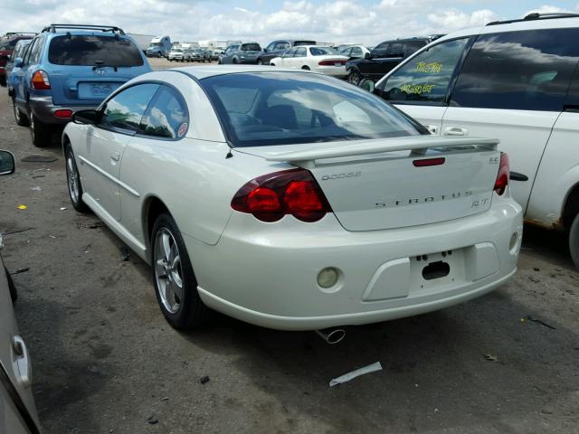 4B3AG52HX3E212007 - 2003 DODGE STRATUS R/ WHITE photo 3