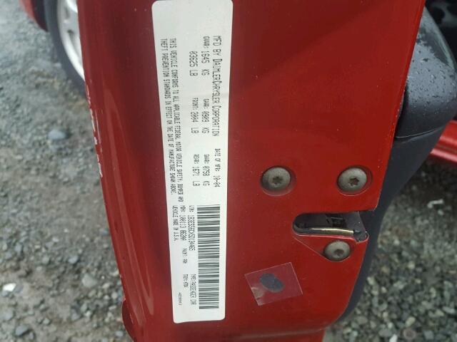 1B3ES56CX5D134465 - 2005 DODGE NEON SXT RED photo 10