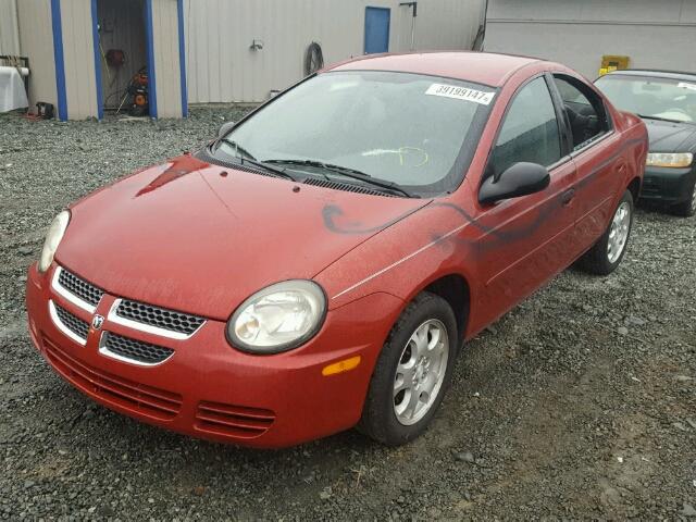 1B3ES56CX5D134465 - 2005 DODGE NEON SXT RED photo 2