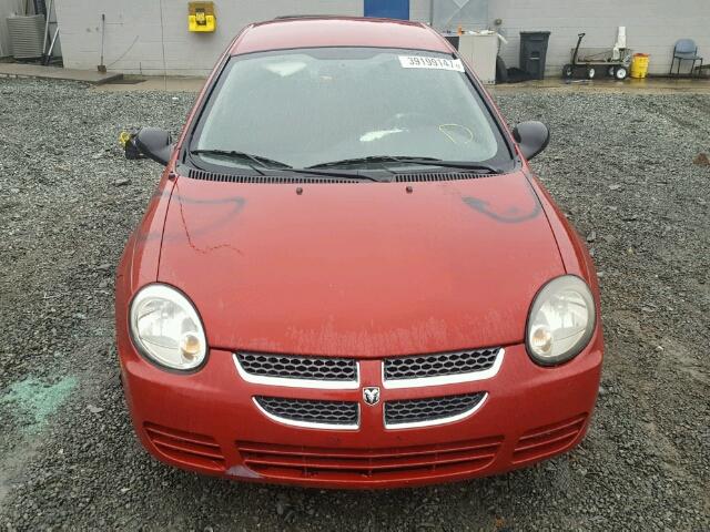 1B3ES56CX5D134465 - 2005 DODGE NEON SXT RED photo 9