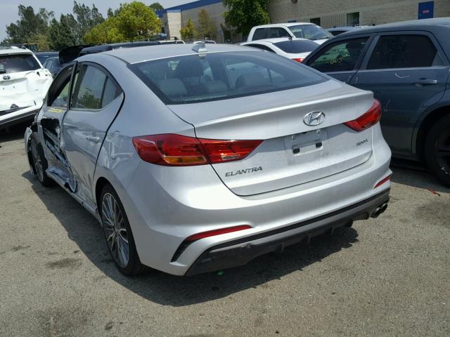 KMHD04LB6JU475969 - 2018 HYUNDAI ELANTRA SP SILVER photo 3