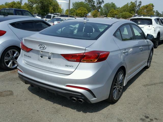 KMHD04LB6JU475969 - 2018 HYUNDAI ELANTRA SP SILVER photo 4