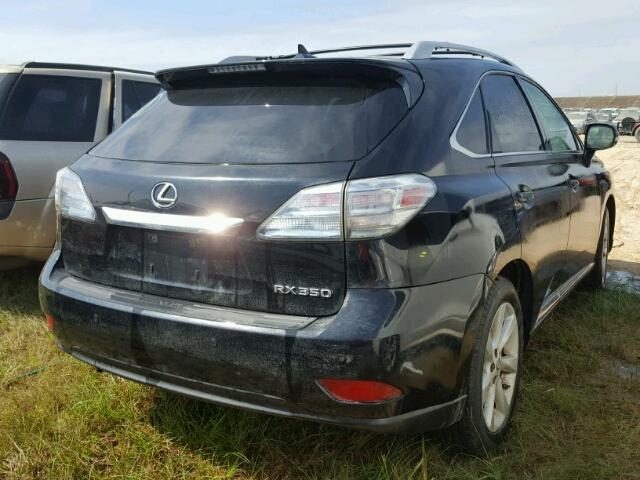 2T2ZK1BA6CC074235 - 2012 LEXUS RX BLACK photo 4