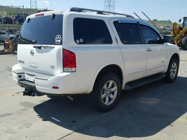 5N1AA08C98N620002 - 2008 NISSAN ARMADA SE WHITE photo 4