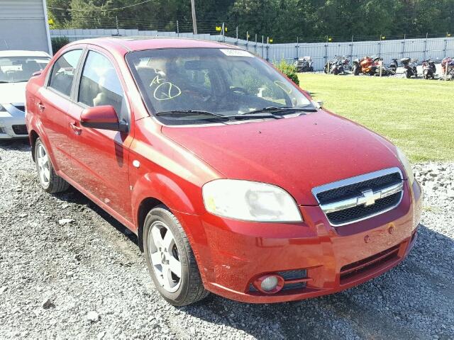 KL1TG56647B167095 - 2007 CHEVROLET AVEO LT RED photo 1