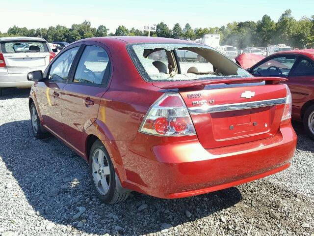 KL1TG56647B167095 - 2007 CHEVROLET AVEO LT RED photo 3