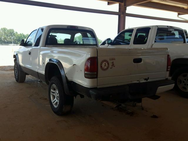 1D7HG32N84S739660 - 2004 DODGE DAKOTA SPO WHITE photo 3