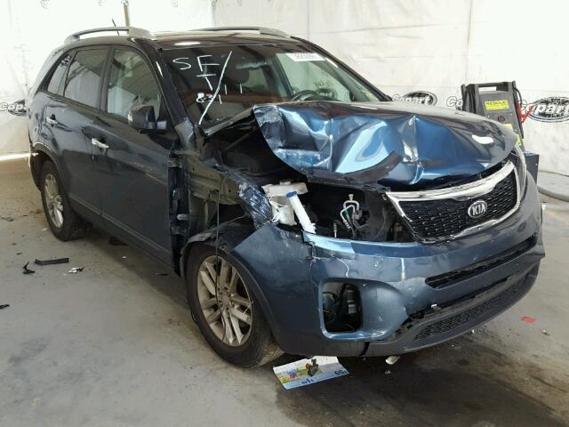 5XYKT4A63EG435199 - 2014 KIA SORENTO BLUE photo 1