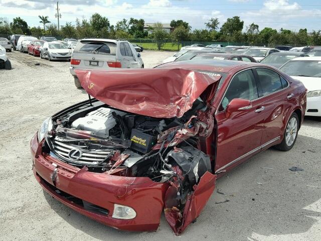 JTHBK1EG3B2433994 - 2011 LEXUS ES 350 RED photo 2