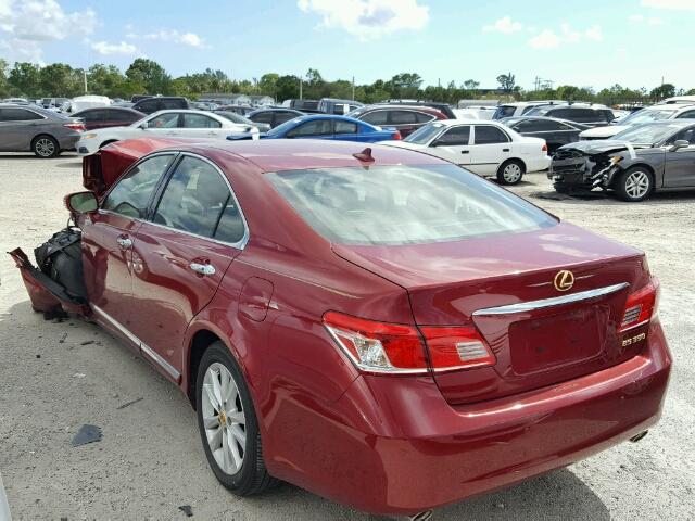 JTHBK1EG3B2433994 - 2011 LEXUS ES 350 RED photo 3