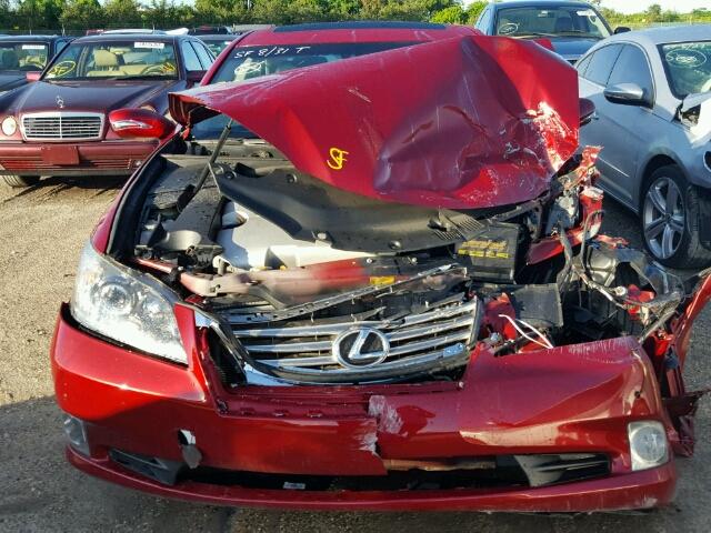 JTHBK1EG3B2433994 - 2011 LEXUS ES 350 RED photo 7