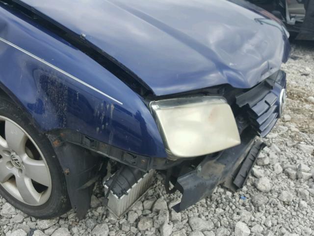 WVWSR61J35W050422 - 2005 VOLKSWAGEN JETTA GLS BLUE photo 9