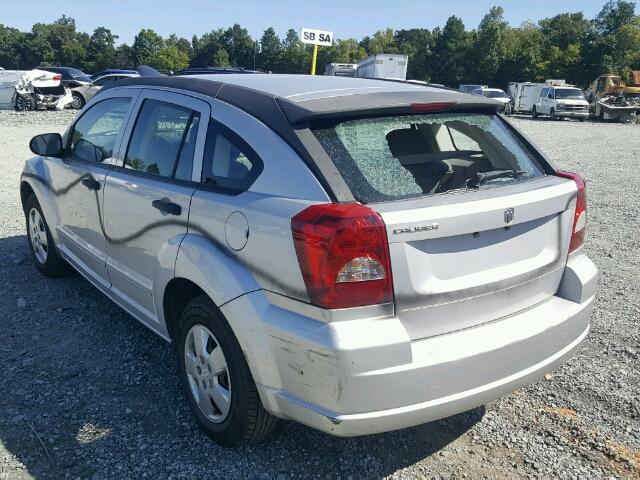 1B3HB28B37D569461 - 2007 DODGE CALIBER SILVER photo 3