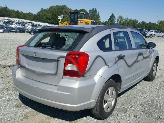 1B3HB28B37D569461 - 2007 DODGE CALIBER SILVER photo 4