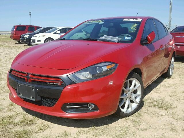 1C3CDFBH3DD648619 - 2013 DODGE DART RED photo 2