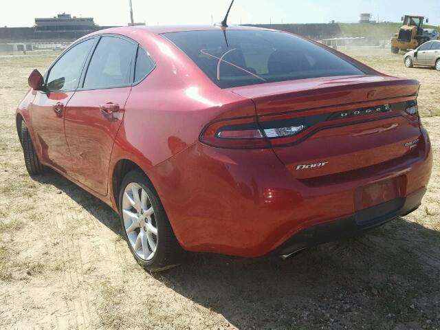 1C3CDFBH3DD648619 - 2013 DODGE DART RED photo 3