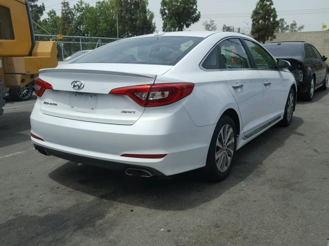 5NPE34AF4FH165889 - 2015 HYUNDAI SONATA SPO WHITE photo 4