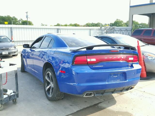 2C3CDXCT2DH683616 - 2013 DODGE CHARGER R/ BLUE photo 3