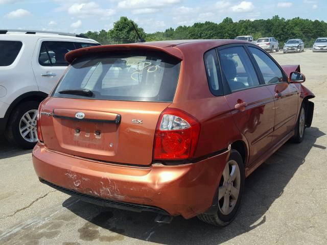 KNAFE161985019370 - 2008 KIA SPECTRA5 5 ORANGE photo 4