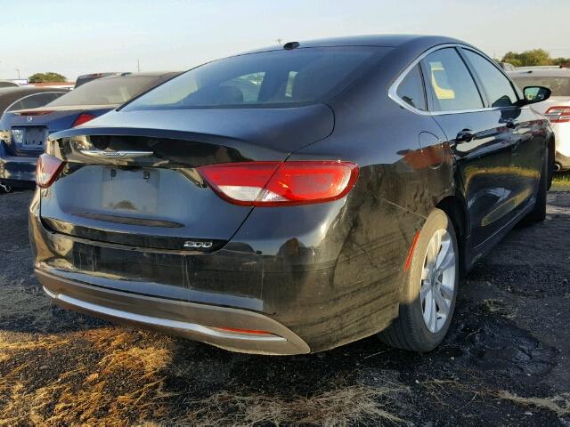 1C3CCCAB3FN555384 - 2015 CHRYSLER 200 LIMITE BLACK photo 4