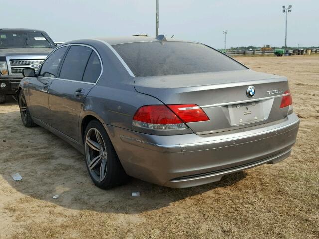 WBAHN83577DT65740 - 2007 BMW 750 GRAY photo 3