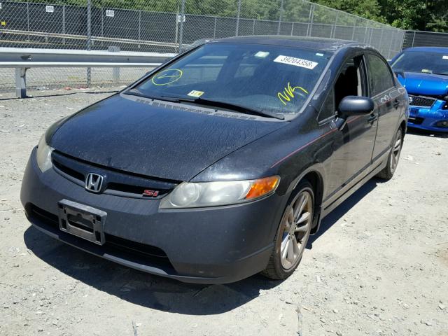 2HGFA55597H701300 - 2007 HONDA CIVIC SI BLACK photo 2