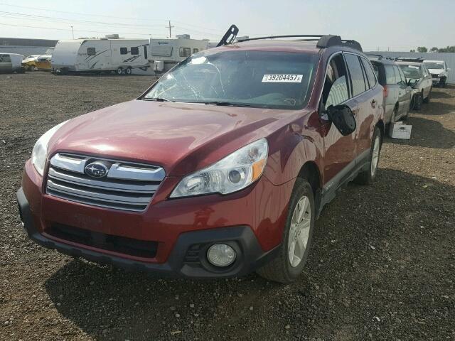 4S4BRCCC6D3304276 - 2013 SUBARU OUTBACK RED photo 2
