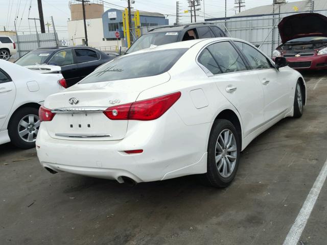 JN1BV7AP3FM346658 - 2015 INFINITI Q50 BASE WHITE photo 4