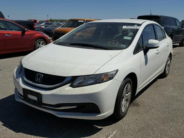 2HGFB2F54DH588684 - 2013 HONDA CIVIC LX WHITE photo 2