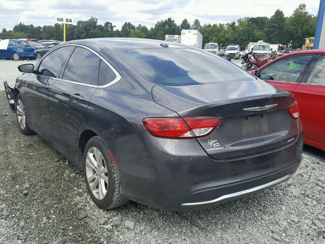 1C3CCCAB7FN607714 - 2015 CHRYSLER 200 LIMITE GRAY photo 3