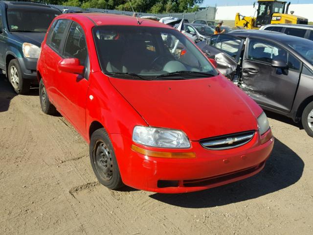 KL1TD62625B425552 - 2004 CHEVROLET AVEO RED photo 1