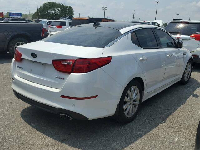 5XXGN4A77FG453879 - 2015 KIA OPTIMA WHITE photo 4