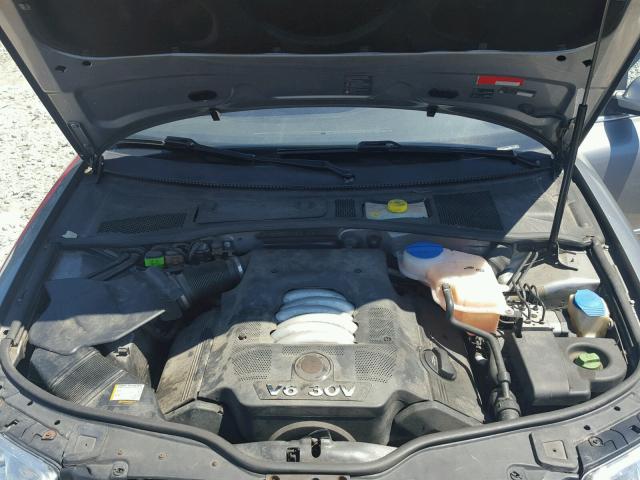 WVWRH63B22P061859 - 2002 VOLKSWAGEN PASSAT GLX GRAY photo 7