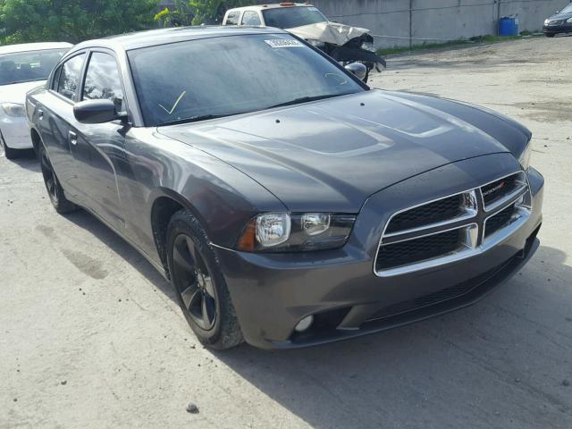 2C3CDXHG0EH261549 - 2014 DODGE CHARGER SX GRAY photo 1