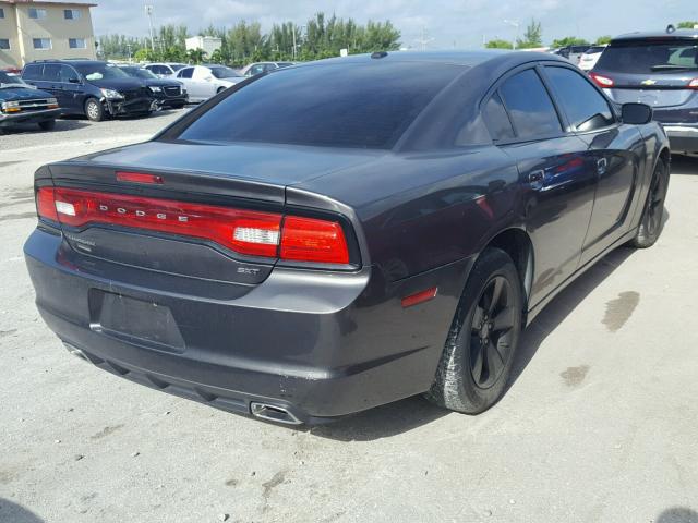 2C3CDXHG0EH261549 - 2014 DODGE CHARGER SX GRAY photo 4