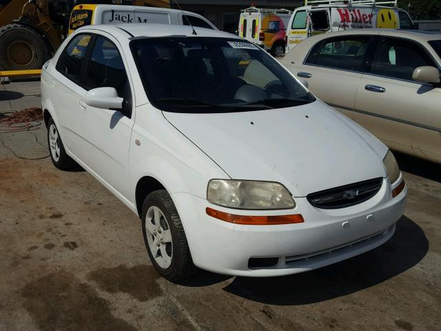 KL1TD52685B357882 - 2005 CHEVROLET AVEO BASE Blanc photo 1