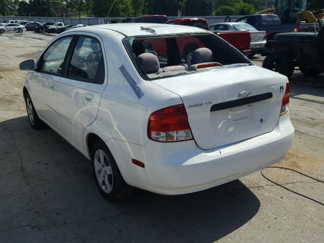 KL1TD52685B357882 - 2005 CHEVROLET AVEO BASE Blanc photo 3
