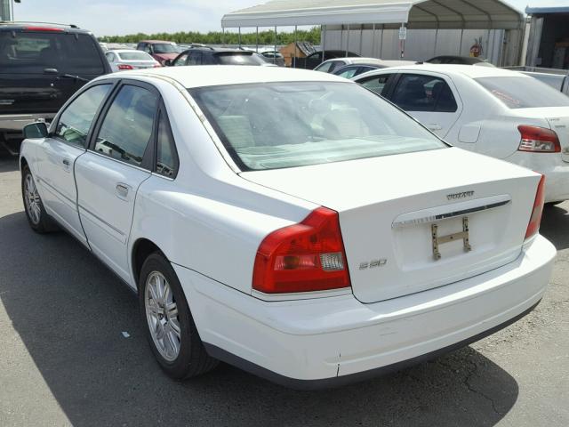 YV1TS592751399672 - 2005 VOLVO S80 2.5T WHITE photo 3