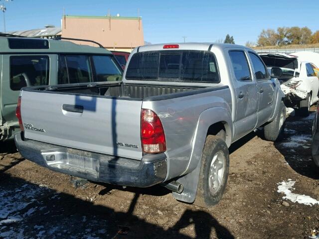 3TMLU42N98M018491 - 2008 TOYOTA TACOMA DOU SILVER photo 4