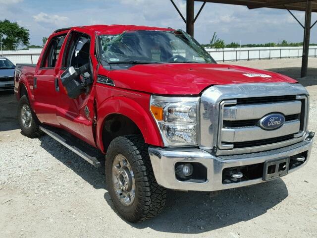 1FT7W2BT1EEA52781 - 2014 FORD F250 RED photo 1