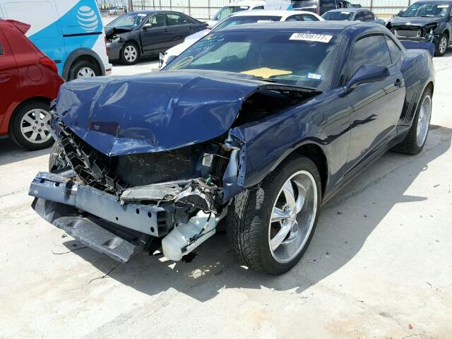 2G1FA1EV1A9153522 - 2010 CHEVROLET CAMARO BLUE photo 2