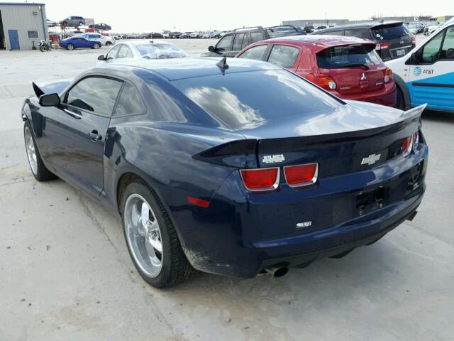 2G1FA1EV1A9153522 - 2010 CHEVROLET CAMARO BLUE photo 3