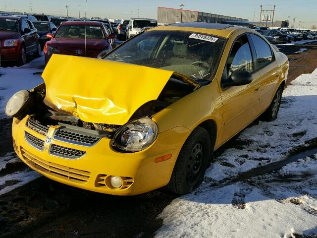 1B3ES56C93D172735 - 2003 DODGE NEON YELLOW photo 2