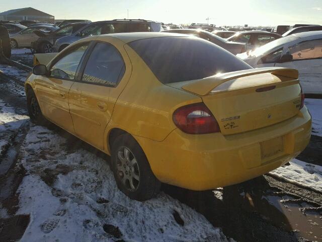 1B3ES56C93D172735 - 2003 DODGE NEON YELLOW photo 3